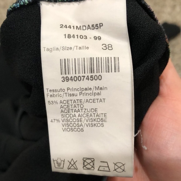 MSGM Floral Pleat Dress Size 38 IT US 2 Black - Picture 7 of 10